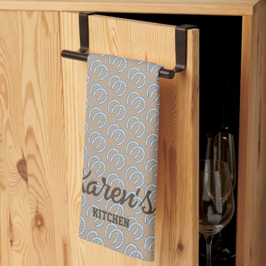 洋馬蹄型キッチンパーソナライズされたタオル キッチンタオル (三つ折り)