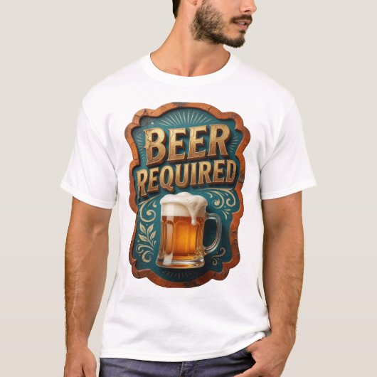 洒落たビール必須Tシャツ Tシャツ (正面)
