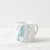 洗い出されたジオメトリパターン エスプレッソカップ (正面右)