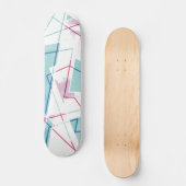 洗い出されたジオメトリパターン スケートボード (正面)