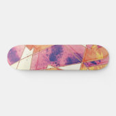 洗い出されたジオメトリパターン スケートボード (横)
