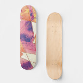 洗い出されたジオメトリパターン スケートボード (正面)