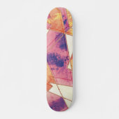 洗い出されたジオメトリパターン スケートボード (正面)