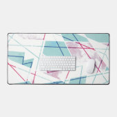 洗い出されたジオメトリパターン デスクマット (キーボード&マウス)