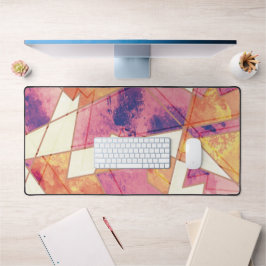 洗い出されたジオメトリパターン デスクマット