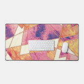 洗い出されたジオメトリパターン デスクマット (キーボード&マウス)