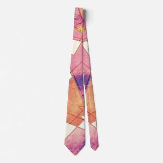 洗い出されたジオメトリパターン ネクタイ (正面)