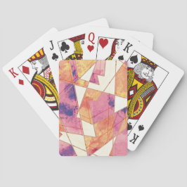 洗い出された幾何学的パターンのクラシックトランプ トランプ