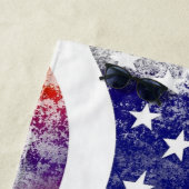 洗い流されたアメリカ国旗のビーチタオル ビーチタオル (インサイチュ)