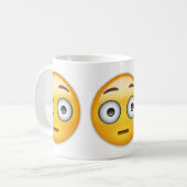 洗い流された顔Emoji コーヒーマグカップ (正面左)