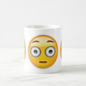 洗い流された顔Emoji コーヒーマグカップ (中央)