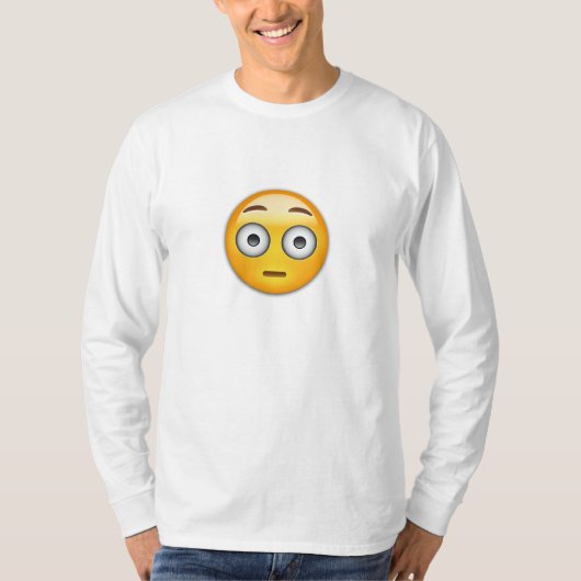 洗い流された顔Emoji Tシャツ (正面)