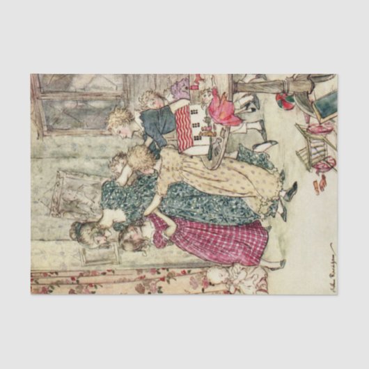 洗い流され、荒々しいグループクリスマスキャロル 薄葉紙 (正面)