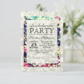 洗い流しと多彩フローラのエレガント照合 招待状 (スタンド正面)