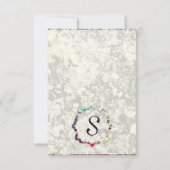 洗い流しと多彩フローラのエレガント照合 招待状 (裏面)