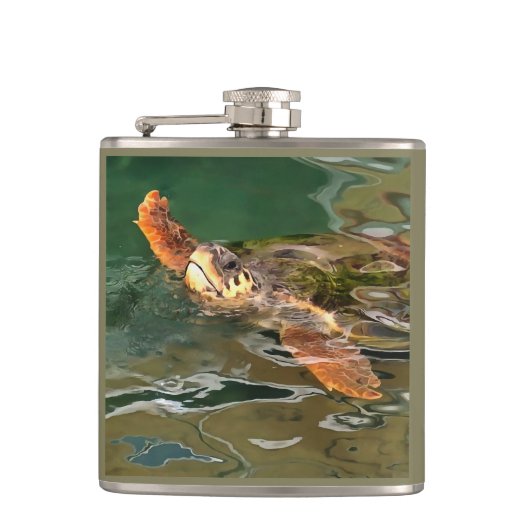 洗い流しの良い海 フラスク (正面)