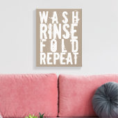 洗い流し折り重ねランドリールームウォールデコ キャンバスプリント (インサイチュ (リビング))