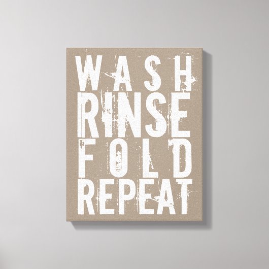 洗い流し折り重ねランドリールームウォールデコ キャンバスプリント (正面)
