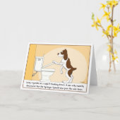 洗い流すスプリンガースパニエルカード カード (黄色い花)