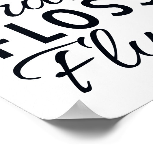 洗い用ブラシフロス洗い流し浴室標識 ポスター (角)