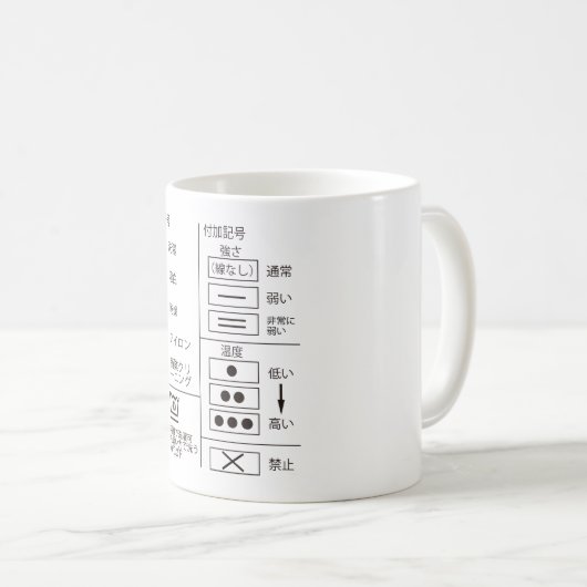 洗い記号コーヒーマグ コーヒーマグカップ (正面右)