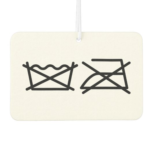 洗うな！アイロンをかけるな！ カーエアーフレッシュナー (正面)