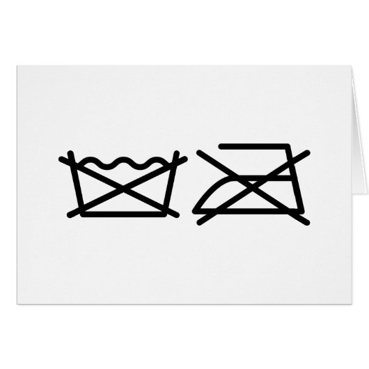 洗うな！アイロンをかけるな！カード (正面横)