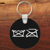 洗うな!アイロンをかけるな!キーホルダー キーホルダー (正面)