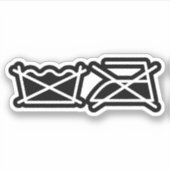 洗うな!アイロンをかけるな!ステッカー シール (正面)