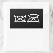 洗うな!アイロンをかけるな!矩形シール 長方形シール (バッグ)