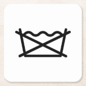 洗うな! スクエアペーパーコースター (正面)