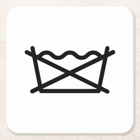 洗うな！ スクエアペーパーコースター (正面)