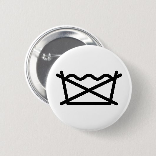 洗うな！ 缶バッジ (正面&裏面)