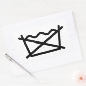 洗うな！ 長方形シール (封筒)