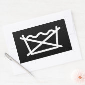 洗うな！ 長方形シール (封筒)