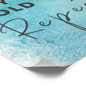 洗うドライフォールド繰り返し洗濯の水色 ポスター (角)