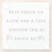 洗おもしろいい皿引用文、キッおもしろいチン引用文 ガラスコースター (裏面)