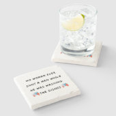 洗おもしろいい皿引用文、キッおもしろいチン引用文 ストーンコースター (横)