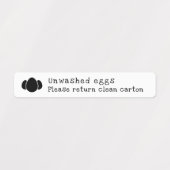 洗っていない卵リターンカートン洗えるステッカーラベル ラベル (デザイン1)