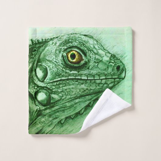 洗カラフル図解入りの、写真付きの布 – イグアナ ウォッシュタオル (ウォッシュタオル)