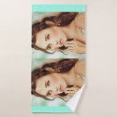 洗カラフル図解入りの、写真付きの布 – 春の女性 バスタオル (バスタオル)