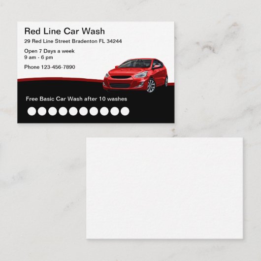 洗クール車デザイン 名刺 (正面/裏面)