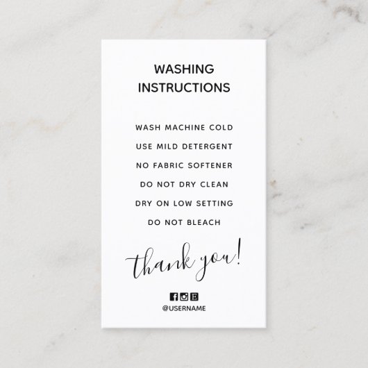 洗シンプルい説明書 名刺 (正面)