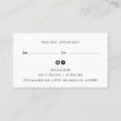 洗モダン浄ネイルサロンアポイントメント 名刺 (裏面)