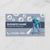 洗力式洗圧青クリーニングサービス 名刺 (正面)