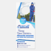 洗力式洗濯場清掃サービス ドアノブサイン (正面)