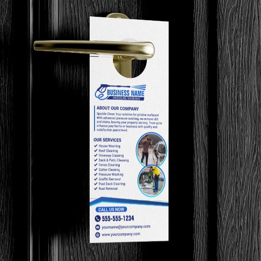 洗力式洗濯場清掃サービス ドアノブサイン