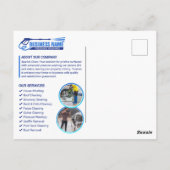 洗力式洗濯場清掃サービス ポストカード (裏面)