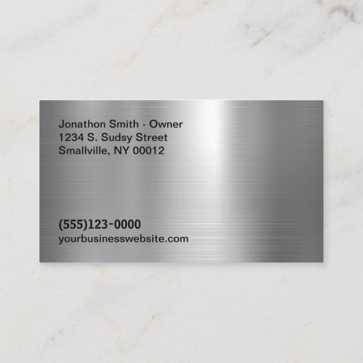 洗圧式動力洗浄サービス 名刺 (裏面)