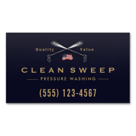 洗圧式洗力愛国企業 マグネット名刺